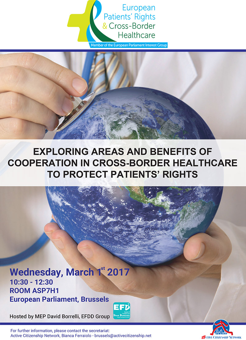 1st march 2017 exploring areas and benefits of cooperation in cross border healthcare to protect patients rights copertina